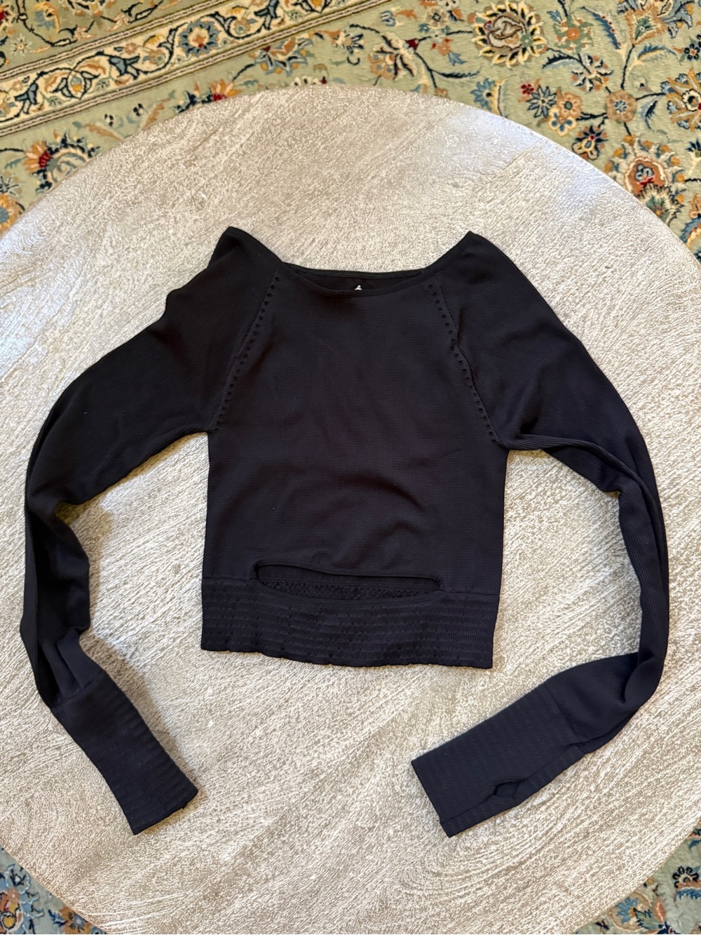 Women's Black long sleeve top athletic - Picture 6 of 8